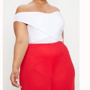 PRETTYLITTLETHING Thong Bodysuit-White